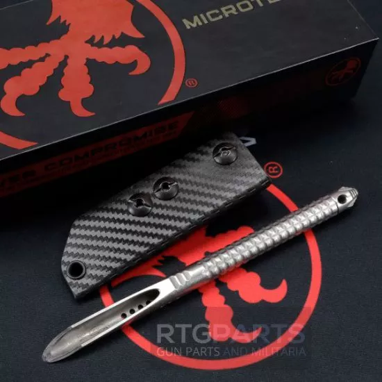 MICROTECH TAC-P MINI SPIKE PENETRATOR, KUBATON TOOL, STONEWASH W/ SHEATH, 6", 112M-10