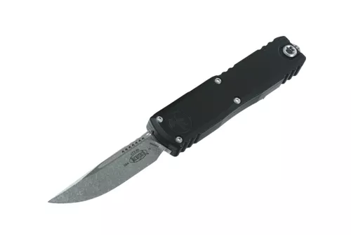 Microtech UTX-85 Gen IV S/E - Black Handle - Stonewash Blade