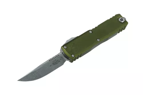 Microtech UTX-85 Gen IV S/E - OD Green Handle - Stonewash Blade