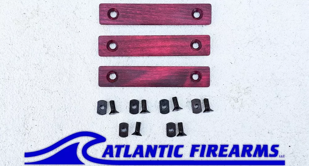 MLOK Wood Grip Stop Red- 2 Slot