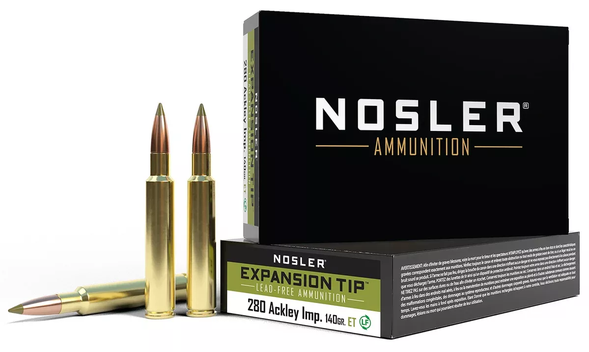 Nosler 40067 E-Tip280Ackley Improved 140gr E Tip Lead Free 20 Per Box/10 Case