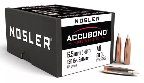 NOSLER BULLETS 6.5MM .264 130GR ACCUBOND 50CT
