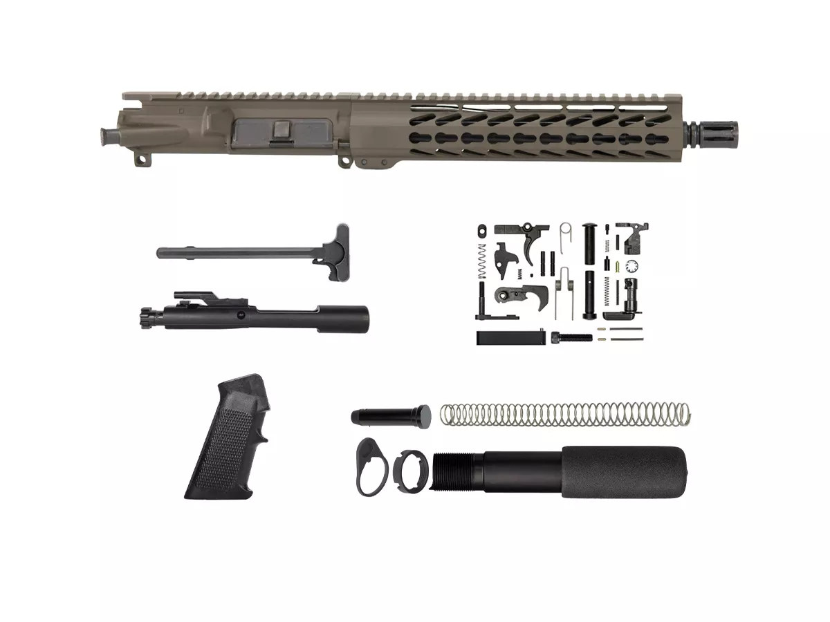 OD Green 10.5″ .300 Blackout Pistol Kit 10″ Keymod