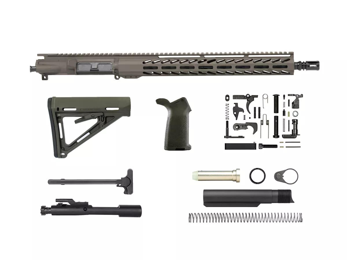 OD Green 16″ Rifle Kit 5.56 15″ M-LOK