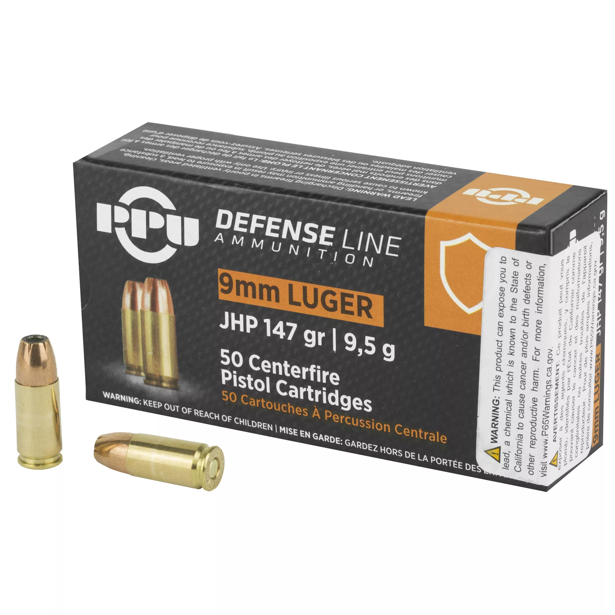 Ppu 9mm Jhp 147gr 50/1000