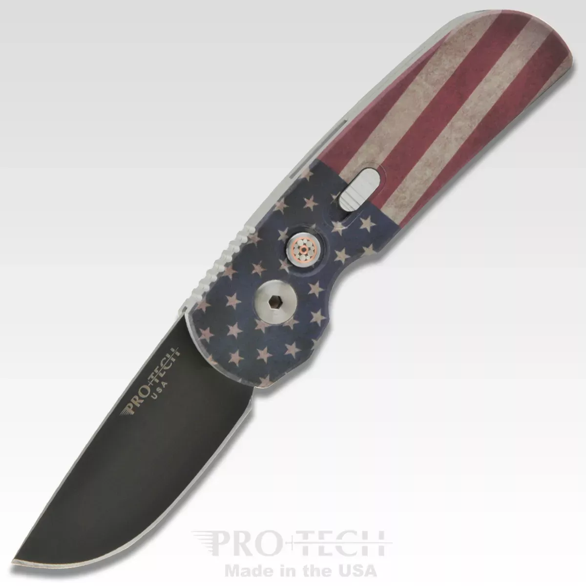 Pro-Tech Calmigo Automatic PK Vintage Flag Black Blade CA Legal 2241