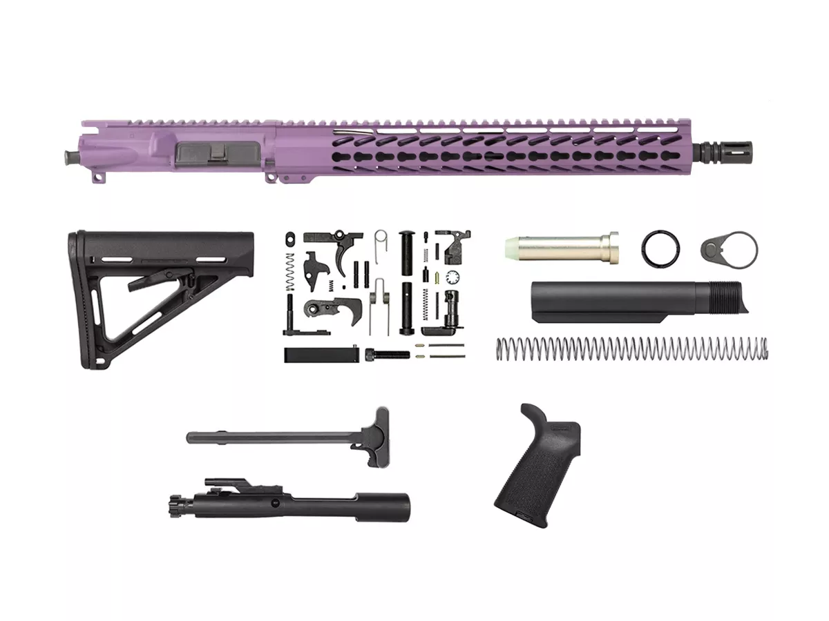 Purple 16″ Rifle Kit 5.56 with 15″ Keymod