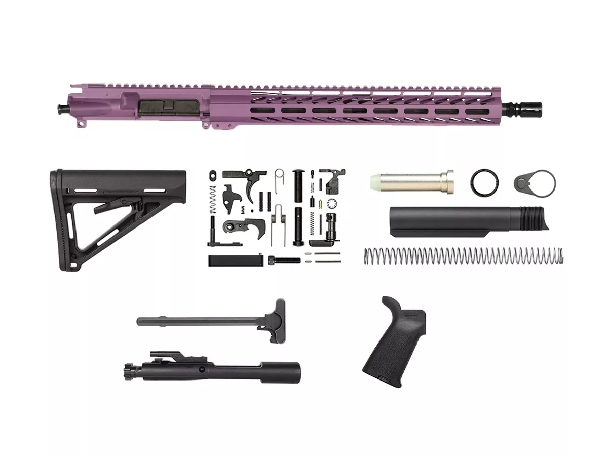 Purple 16″ Rifle Kit 5.56 with 15″ M-lok