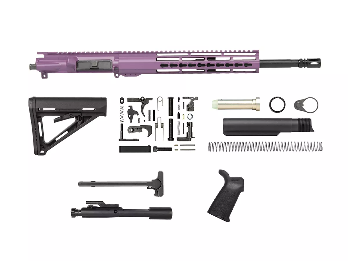 Purple 16″ Rifle Kit AR-15 12″ Riveted Keymod