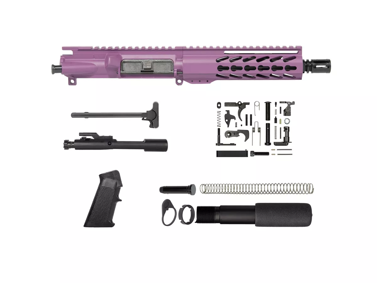 Purple 7.5″ AR-15 House Keymod Pistol Kit