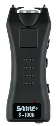 SABRE STUN GUN FLASHLIGHT MINI W/HOLSTER 1.6uC BLACK