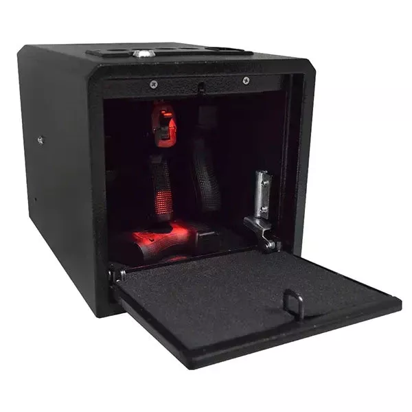Stealth Biometric Handgun Hanger Safe Quick-Access Security Box