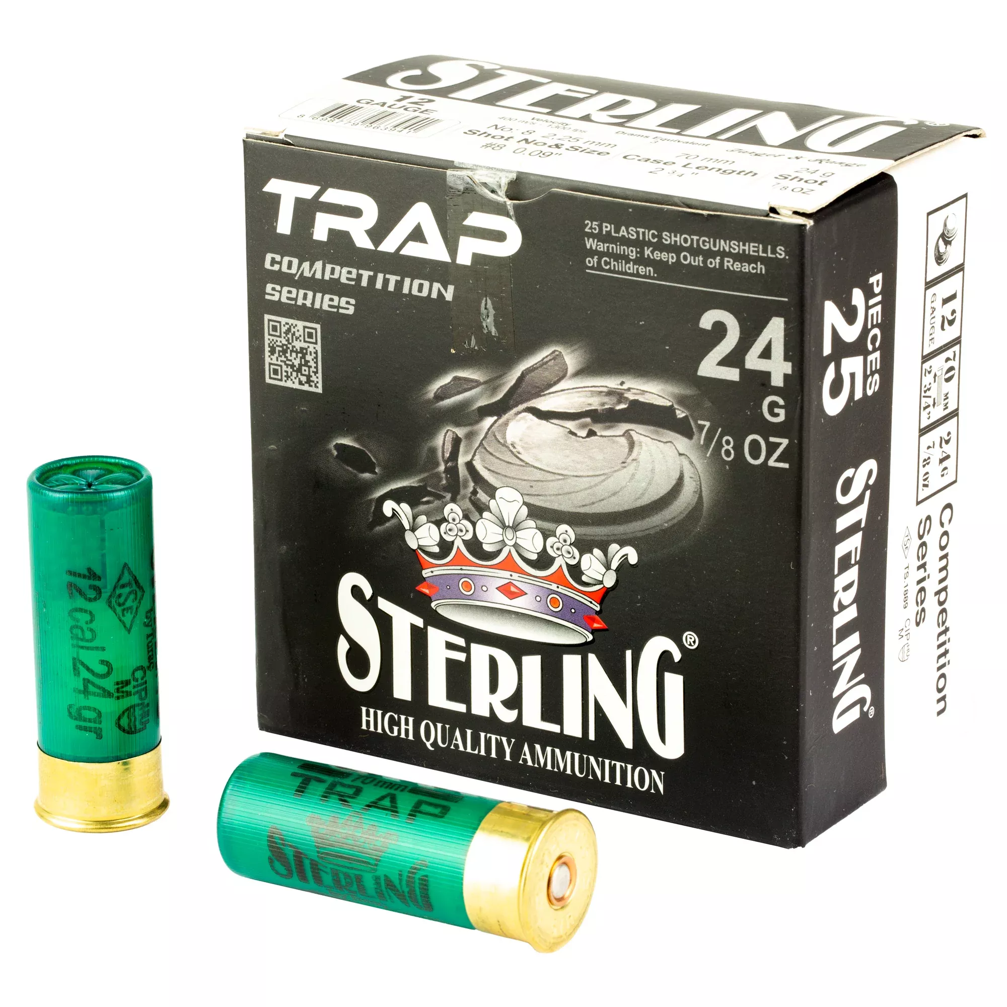 Sterling Comp 12GA 2.75" #8 Shot 7/8 oz. Target Load – 25 Rounds