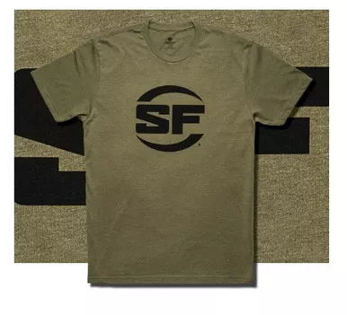 Surfire T-Shirt button logo Olive Drab Green ODG