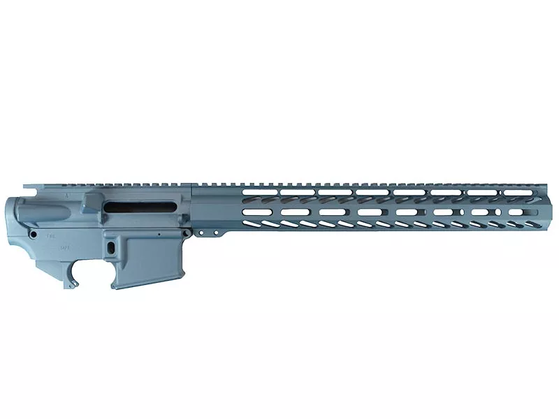Titanium Blue Daytona Tactical AR-15 Builder Set with 15″ M-LOK Rail