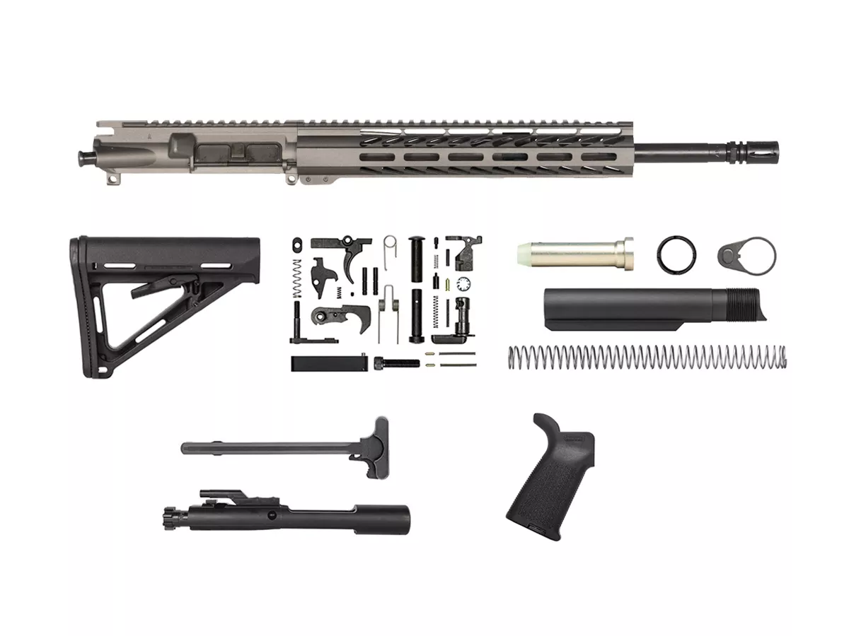 Tungsten Grey 16″ Rifle Kit 5.56 with 12″ M-lok