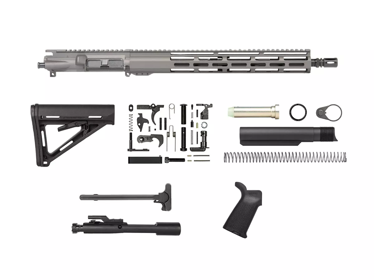 Tungsten Grey 16″ Rifle Kit AR-15 15″ Window M-lok