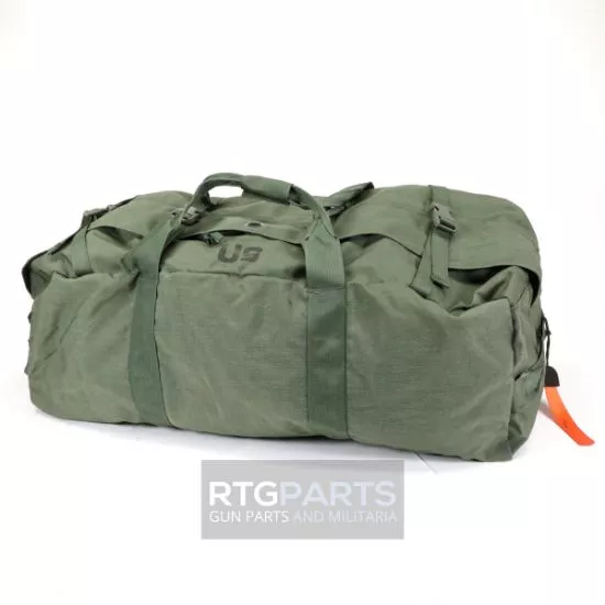 USGI OD DOUBLE STRAP DUFFLE BAG, SIDE LOADING
