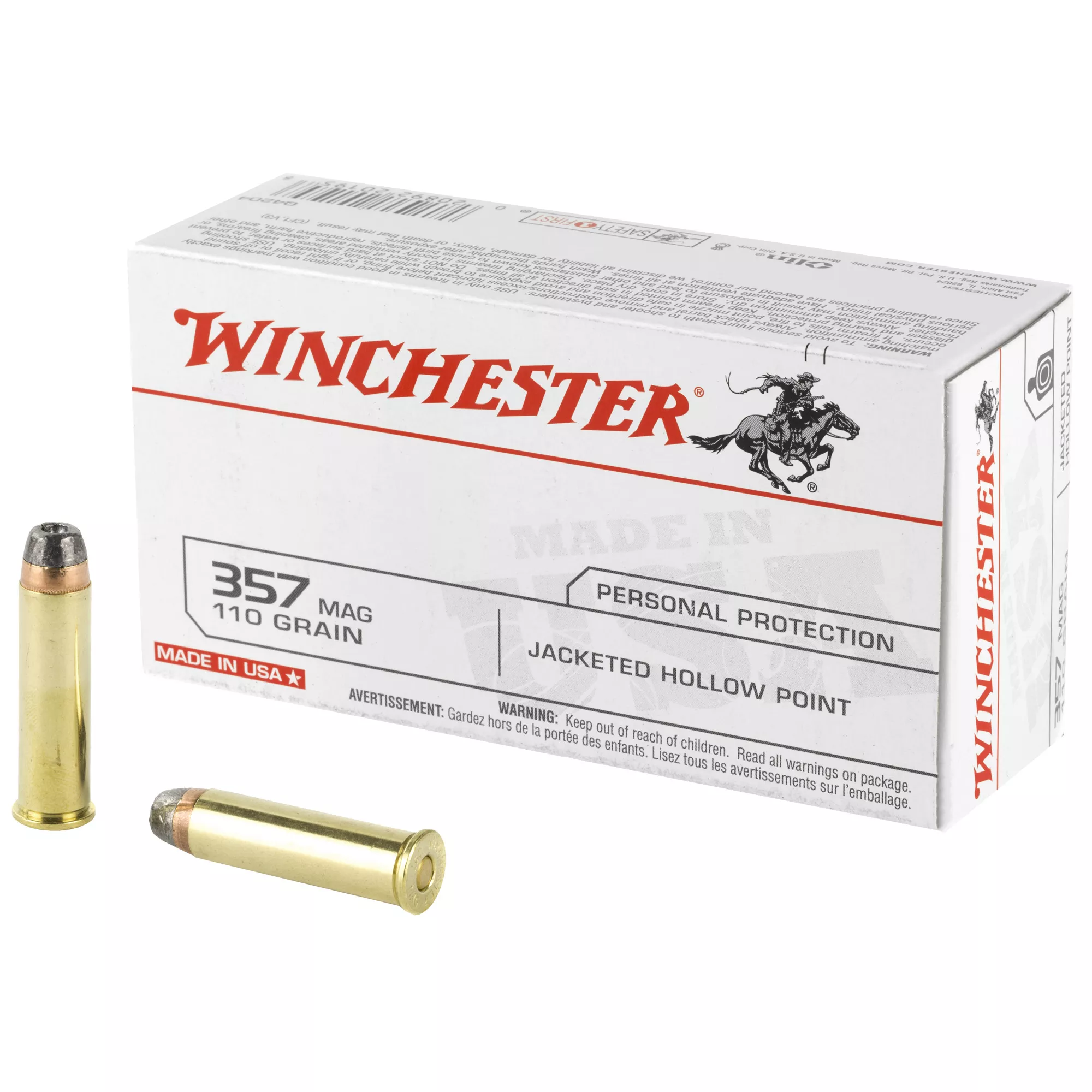 Win Usa 357mag 110jhp 50/500