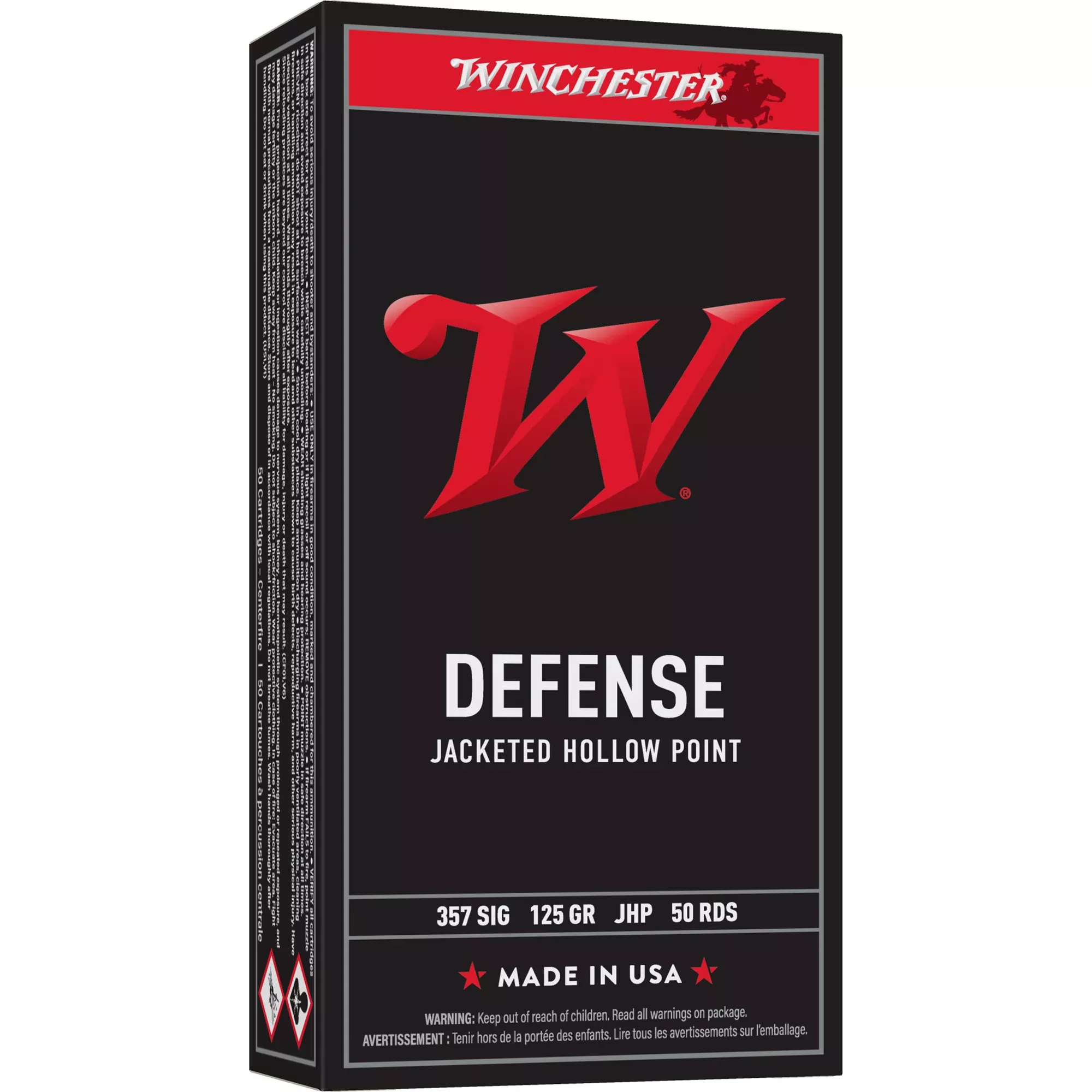 Winchester USA 357 SIG 125gr JHP – 50 Rounds