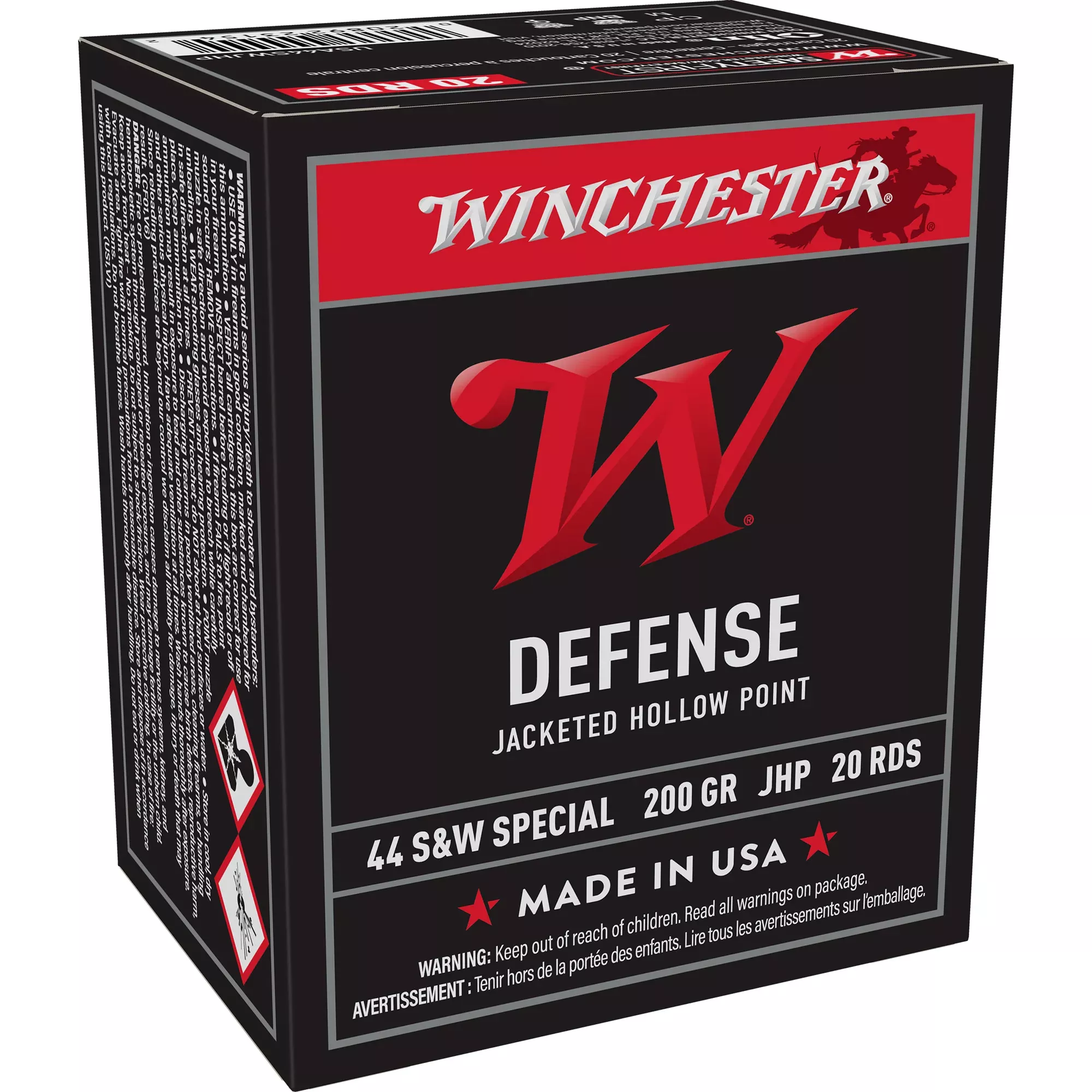 Winchester USA White Box 44 Special 200gr JHP – 20 Rounds