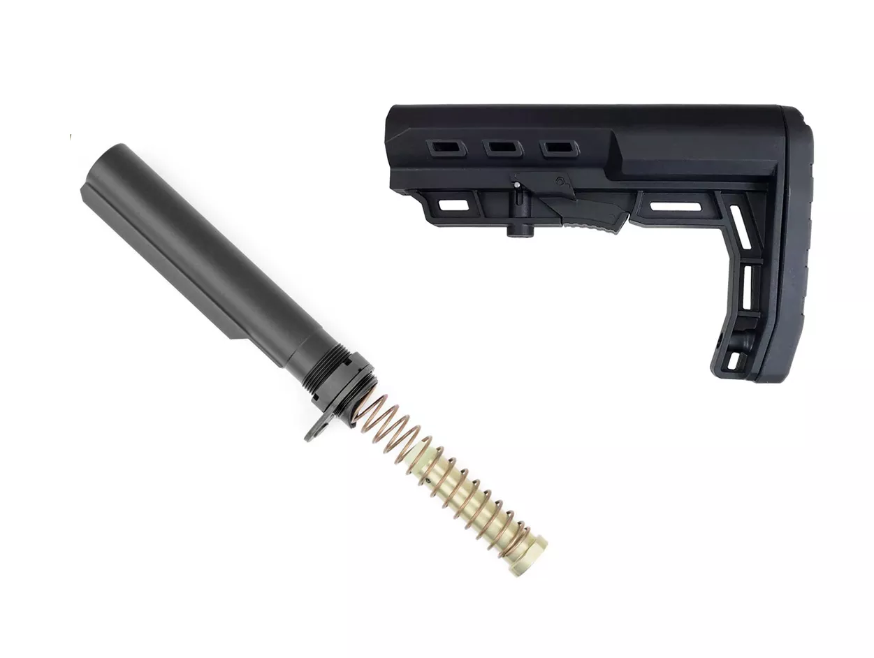 XTS-101 AR Skeletonized Stock with Mil-Spec Buffer Tube Assembly – Black