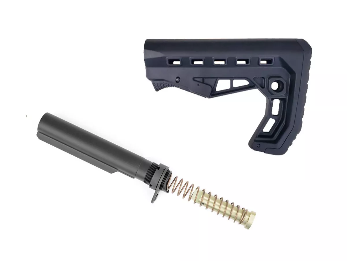 XTS-58 AR Skeletonized Stock with Mil-Spec Buffer Tube Assembly – Black