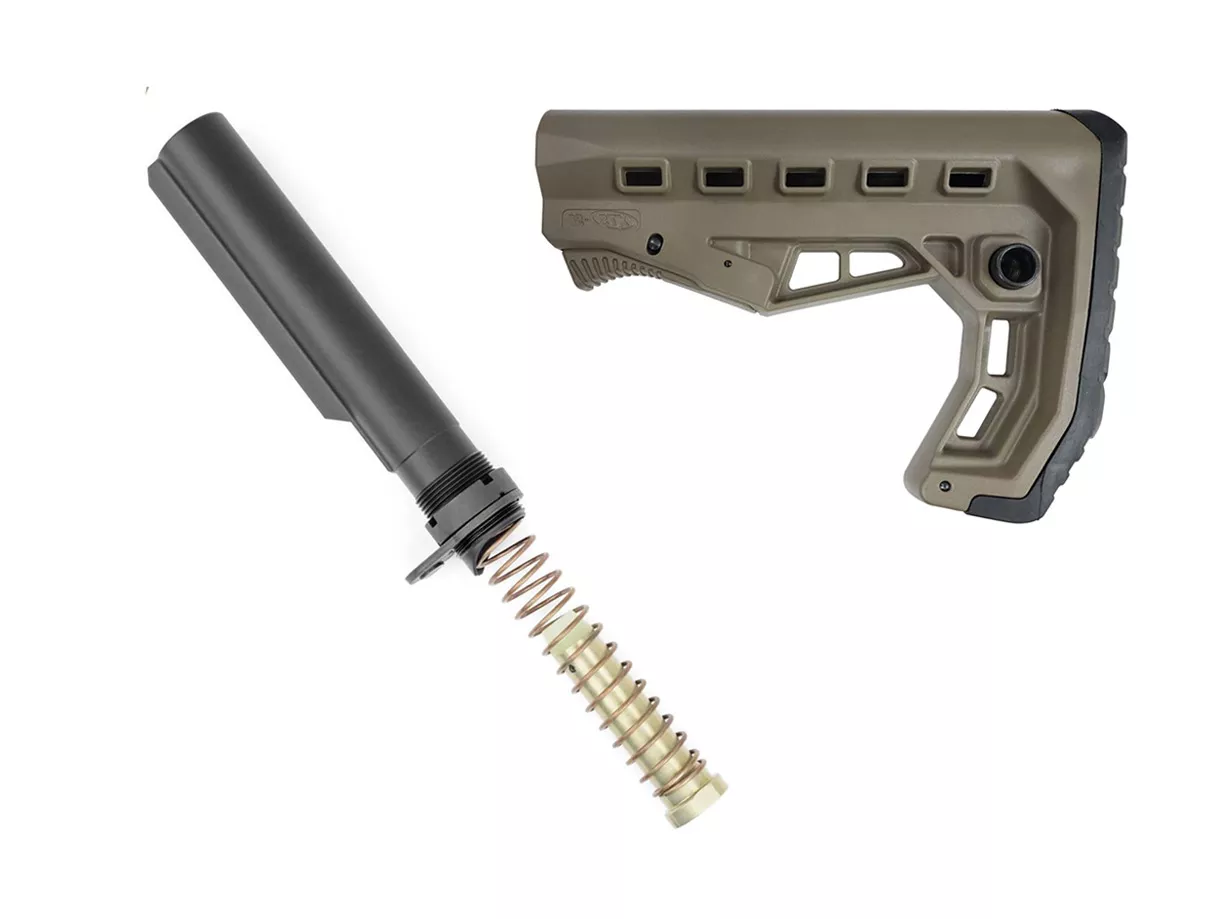 XTS-58T AR Skeletonized Stock with Mil-Spec Buffer Tube Assembly – FDE