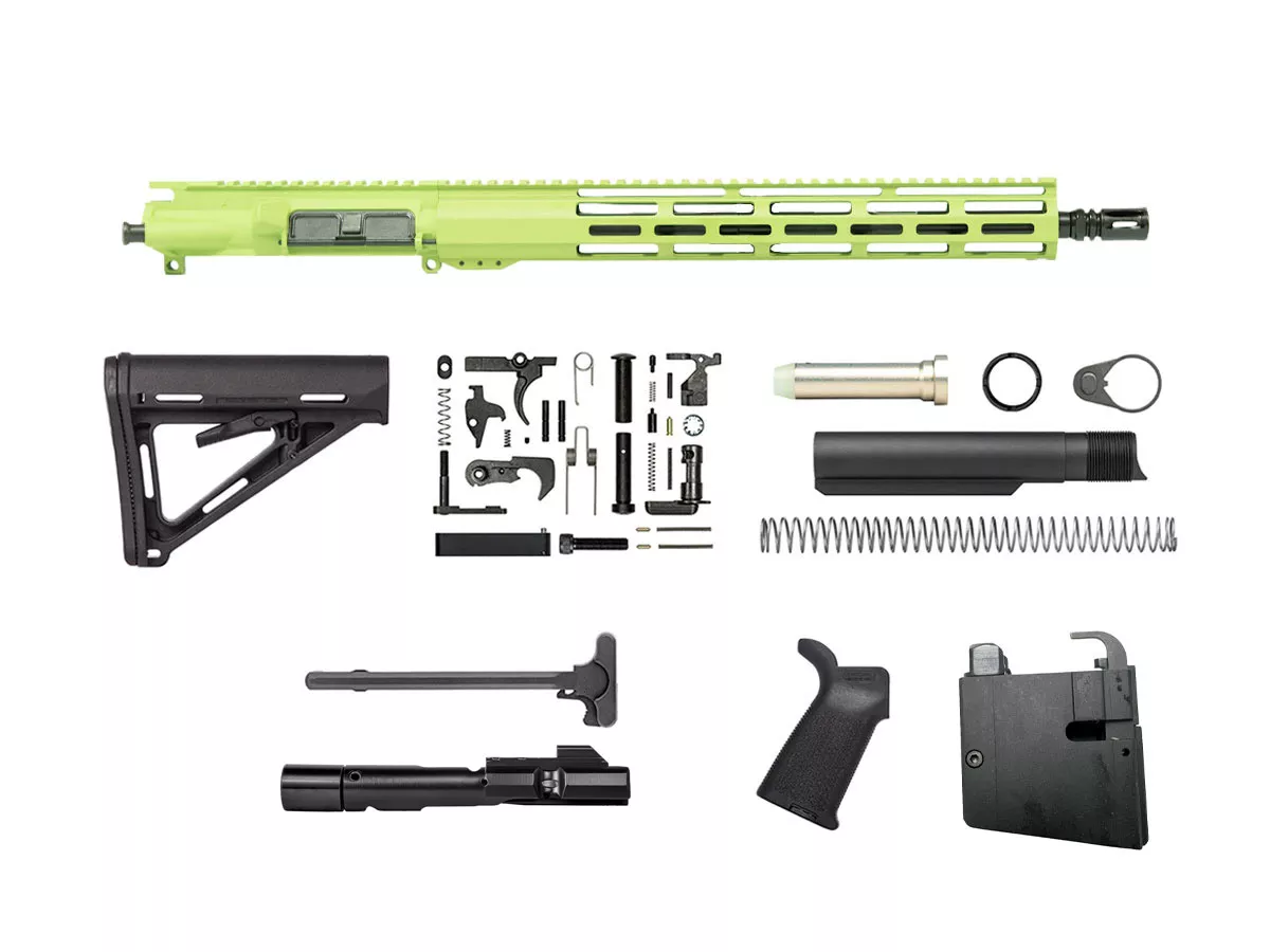 Zombie Green 16″ 9mm AR-9 Rifle Kit with 15″ Window-Cut M-LOK