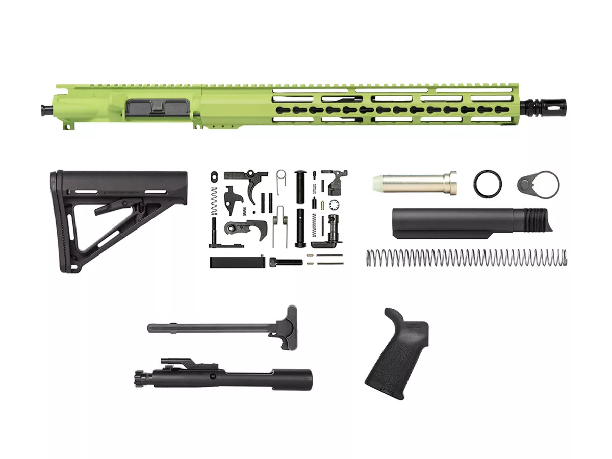 Zombie Green 16″ Rifle Kit 15″ Slim Riveted Keymod