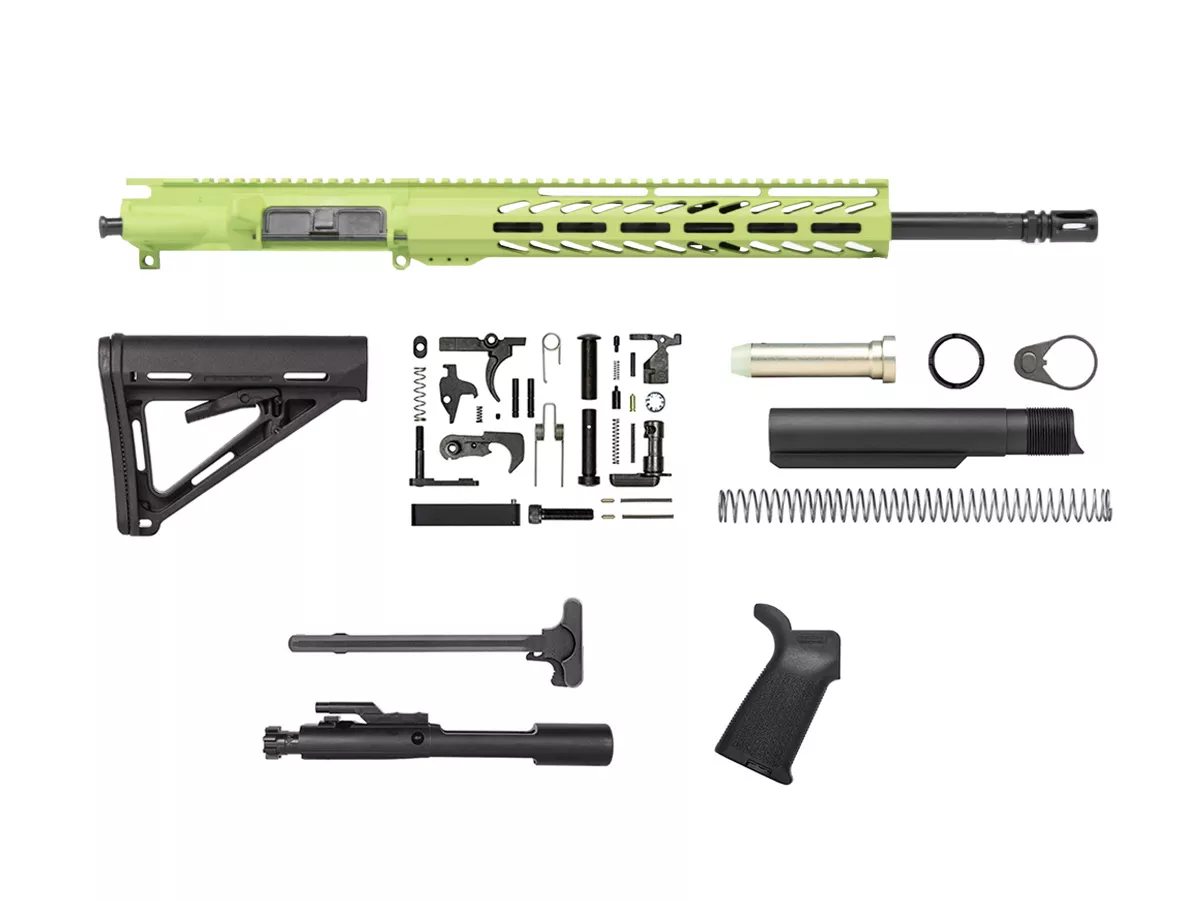 Zombie Green 16″ Rifle Kit AR15 with 12″ House M-lok